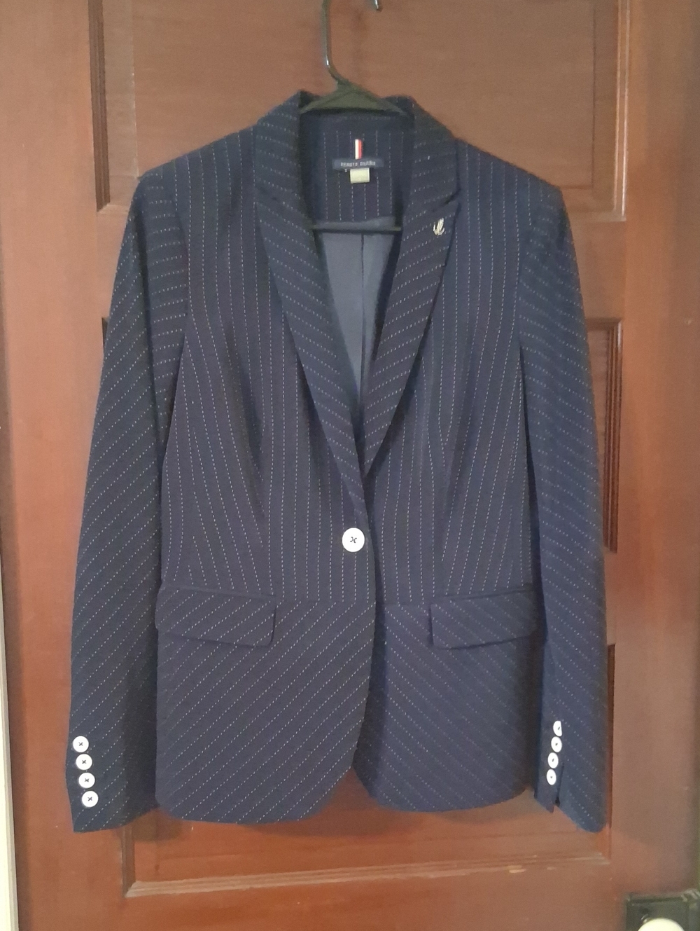Tommy Hilfiger Navy Blue Pinstripe Blazer